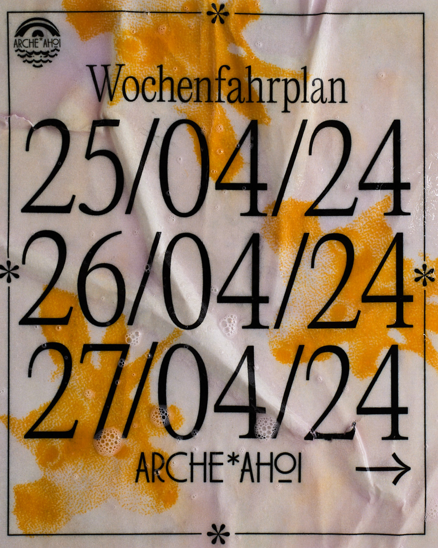 ARCHE*AHOI Flyerdesign Dominik Hollaus Dominik Hollaus Fotografie Grafikdesign