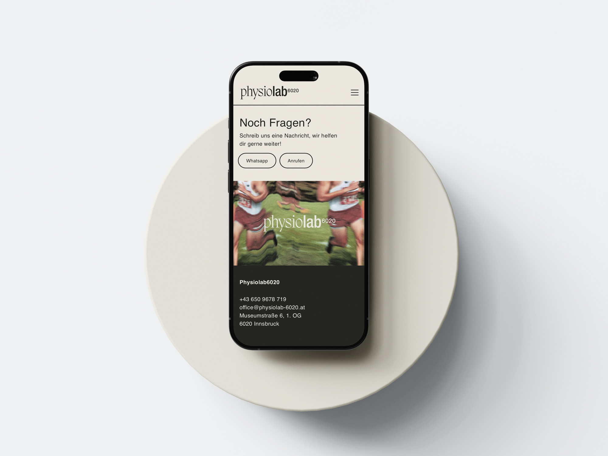 Physiolab6020 Mobile Website Dominik Hollaus Fotografie Grafikdesign